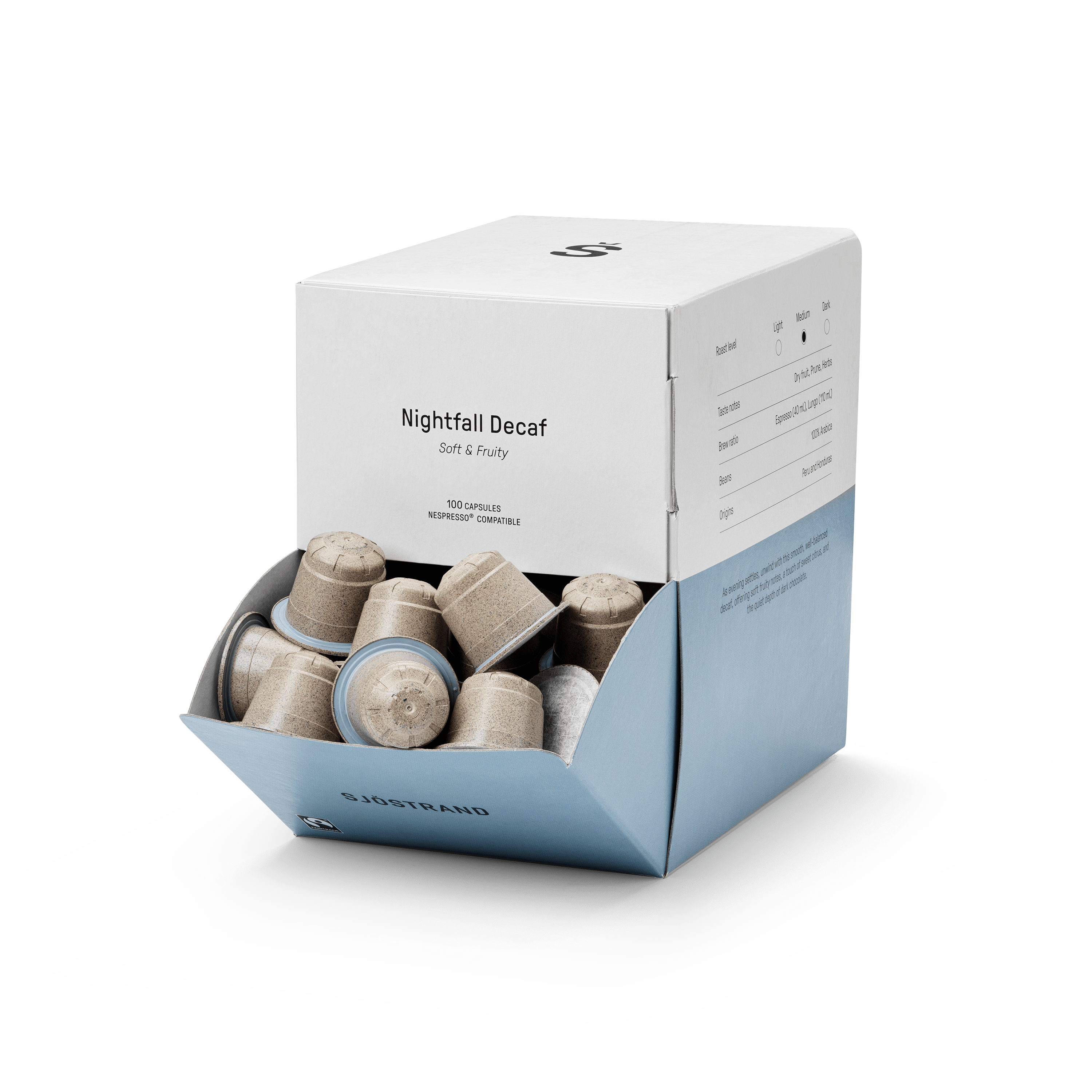 Bulk box of Nightfall Decaf coffee capsules by Sjöstrand image