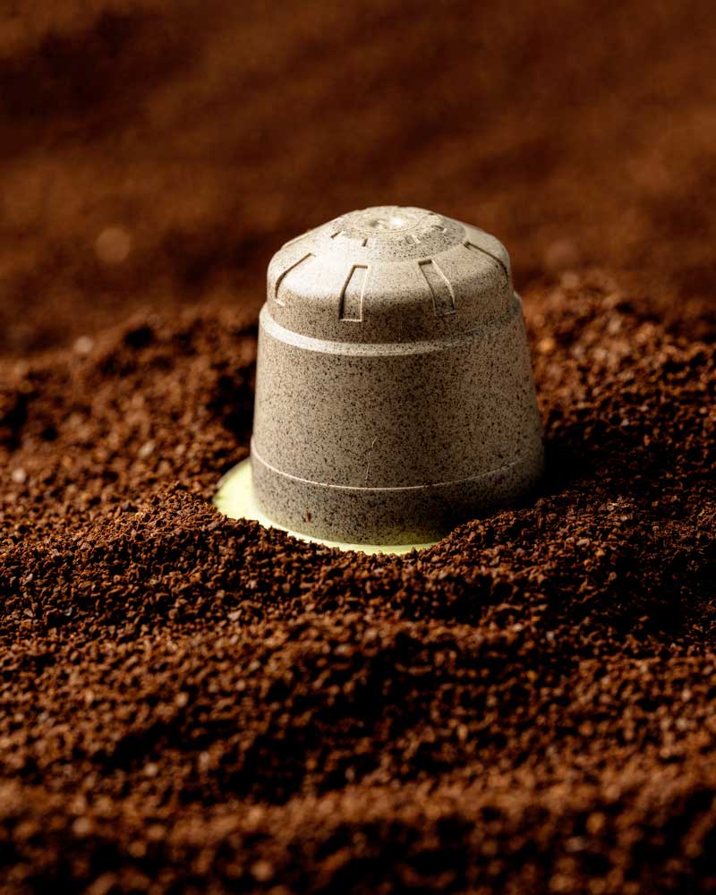A sustainable coffee capsule card image